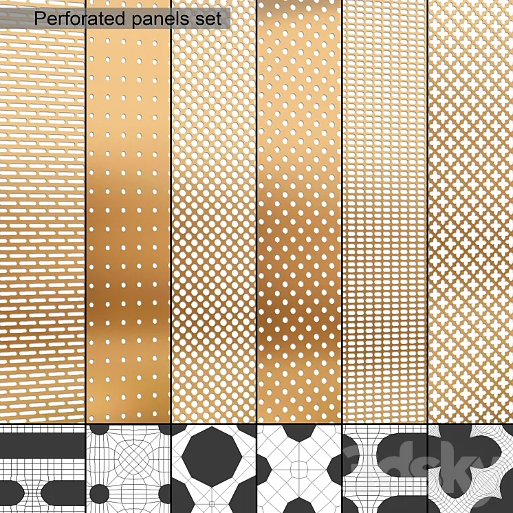 Perforated panels 3DS Max