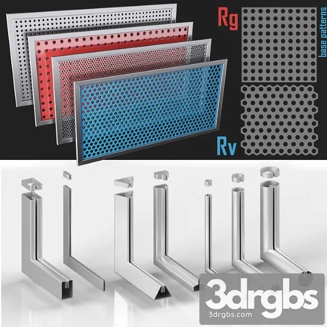 Perforated screens (rv rg) and profiles 3dsmax Download