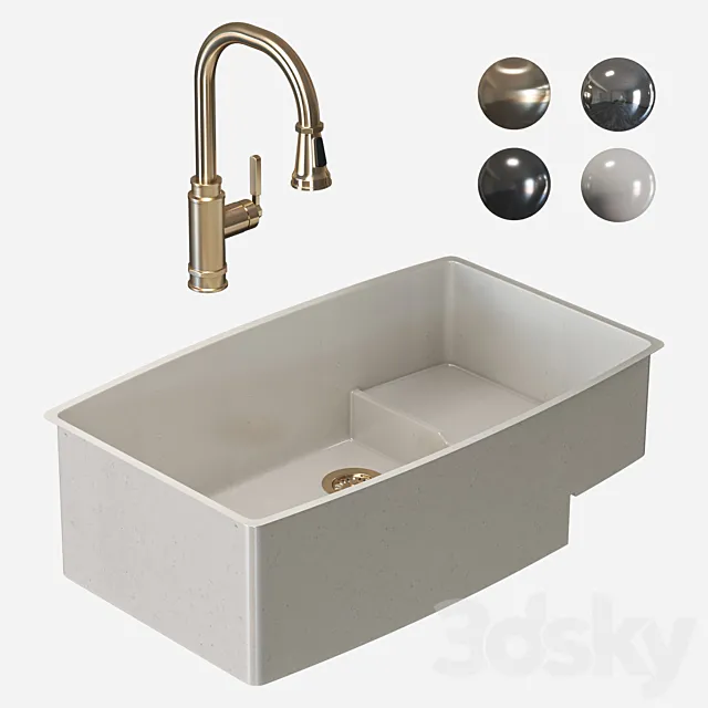 Performa Sink with Faucet 3ds Max