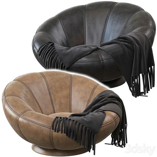 Performance Everyday Velvet Gray Groovy Swivel Chair 3dsMax Model