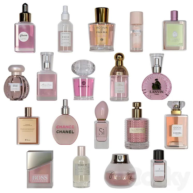 Perfume collection. Bathroom Accessories 3DS Max