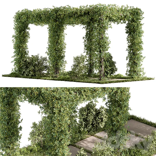 Pergola and Plant – Set 89 3ds Max