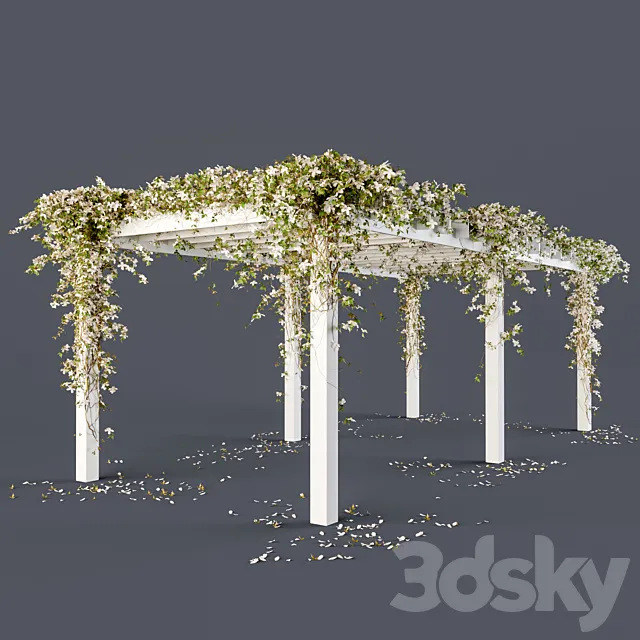 Pergola with flowers 3ds Max