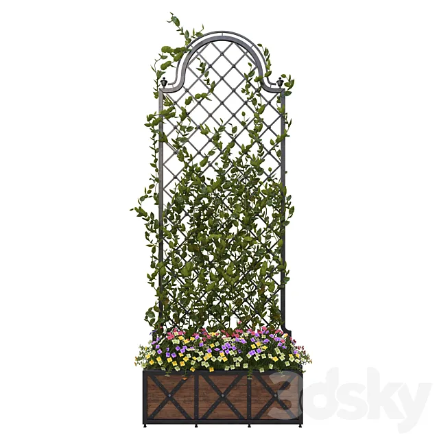 Pergola with flowers 3DS Max Model