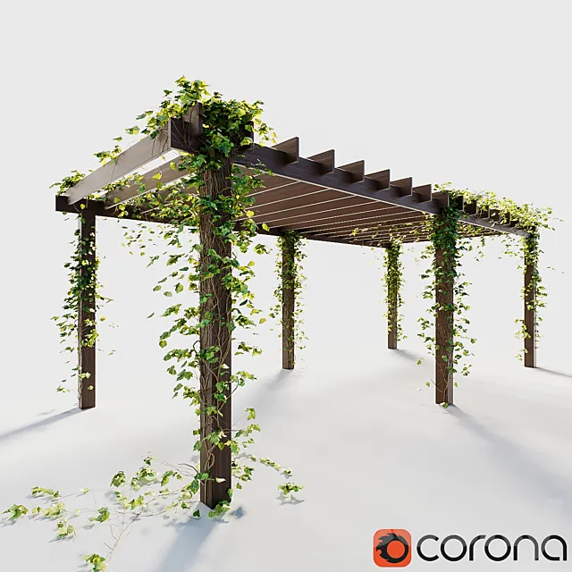 Pergola with ivy 3ds Max