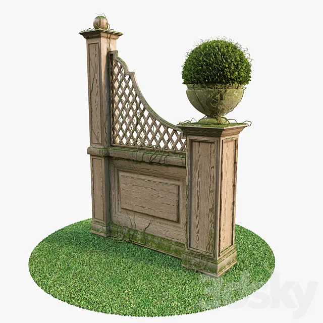 Pergola with vase 3DS Max Model