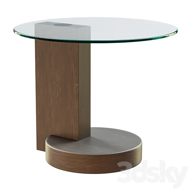 Personal table LE607-B (walnut) 3DS Max Model