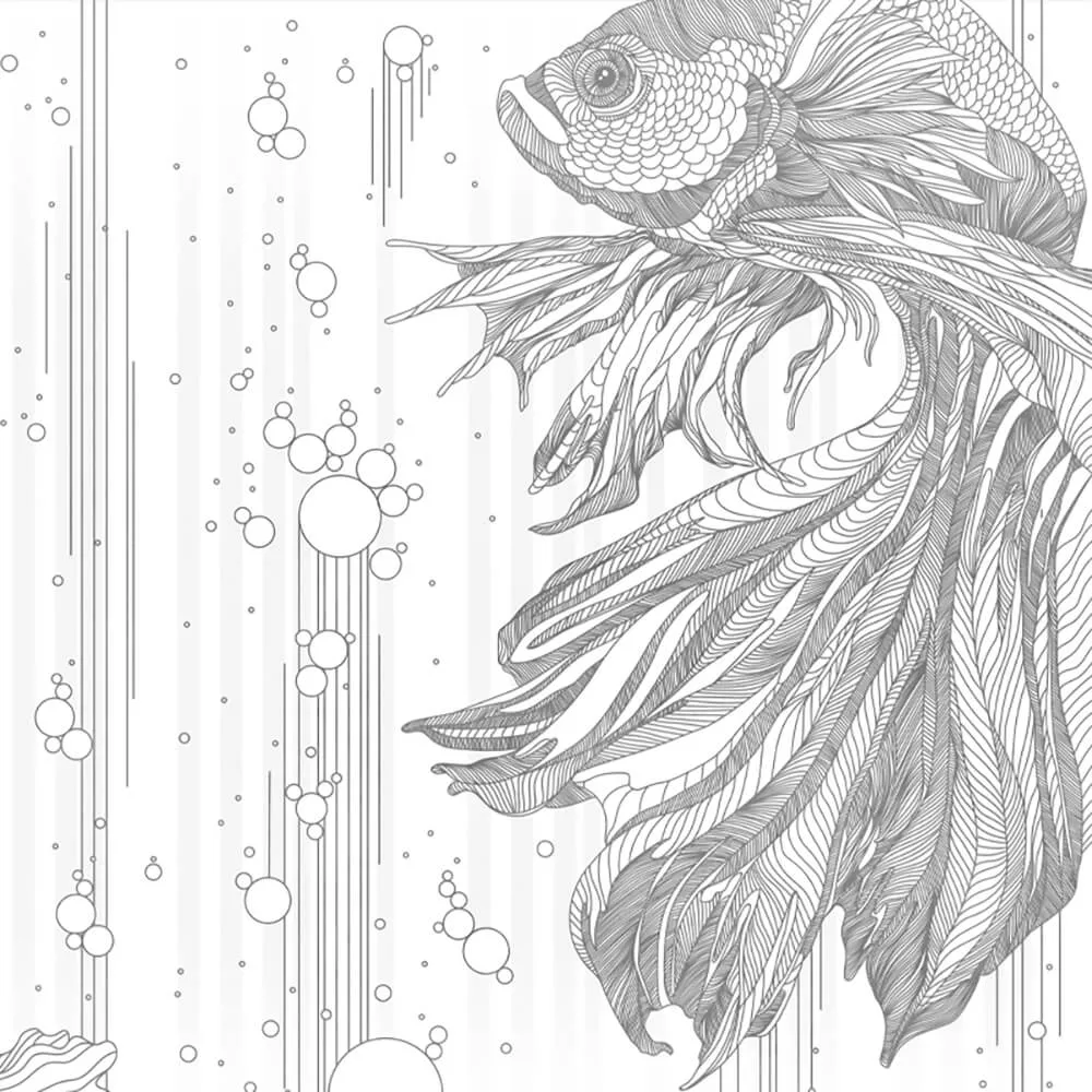 Perspektiva – Wallpaper Linear japanese carp 3ds Max