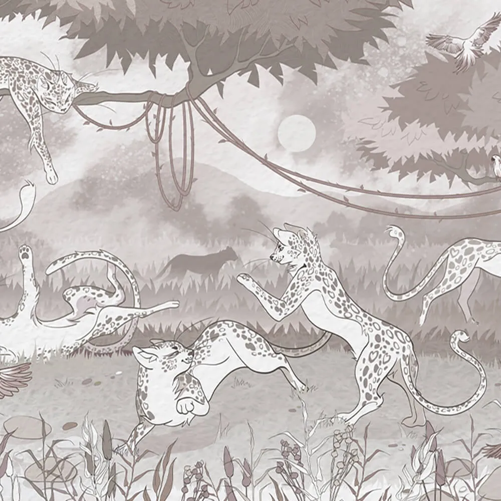 Perspektiva – Wallpaper Playful leopards 3ds Max