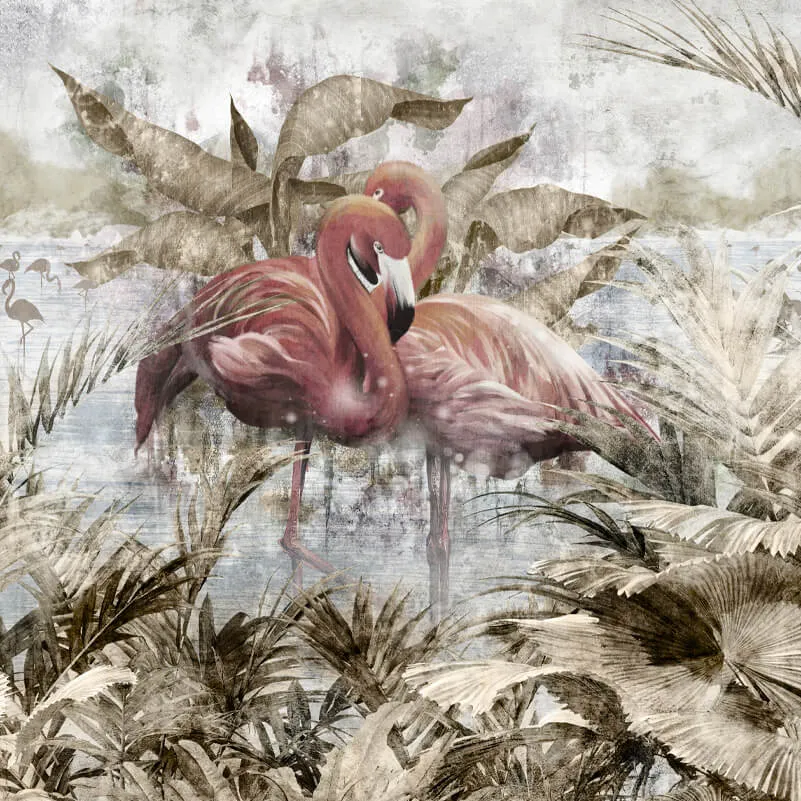 Perspektiva – Wallpaper Vintage flamingos 3ds Max