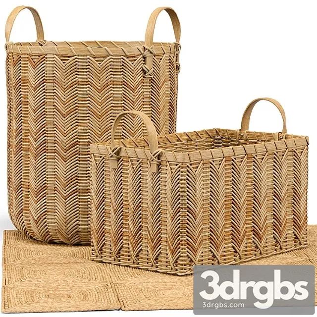 Petaluma basket seagrass squares rug 3dsmax Download