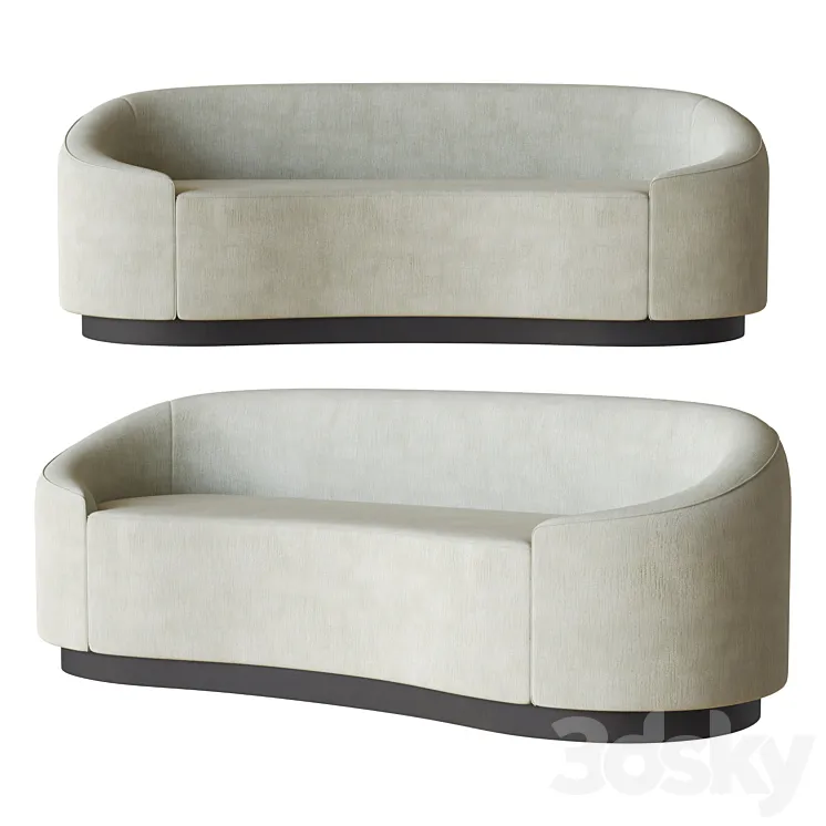 Petite Curved Sofa Global Home 3DS Max