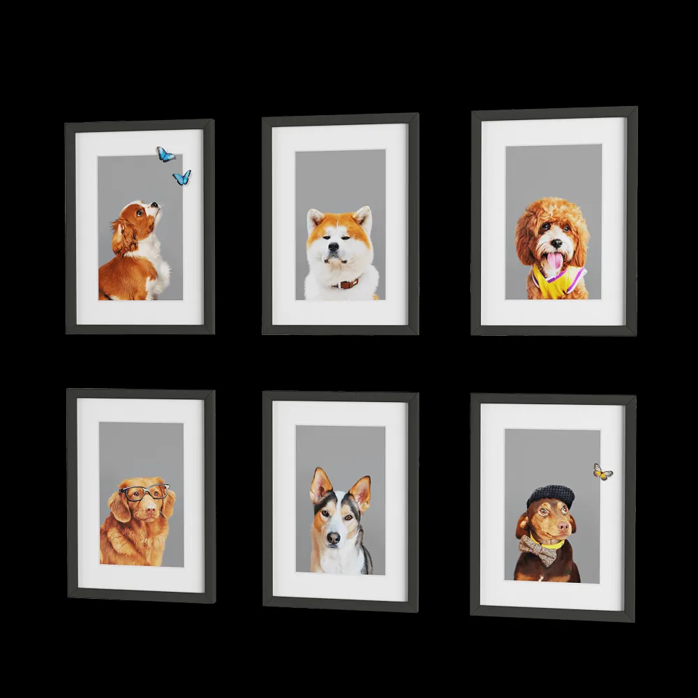 Petposter – Puppy dog print 3 3ds Max