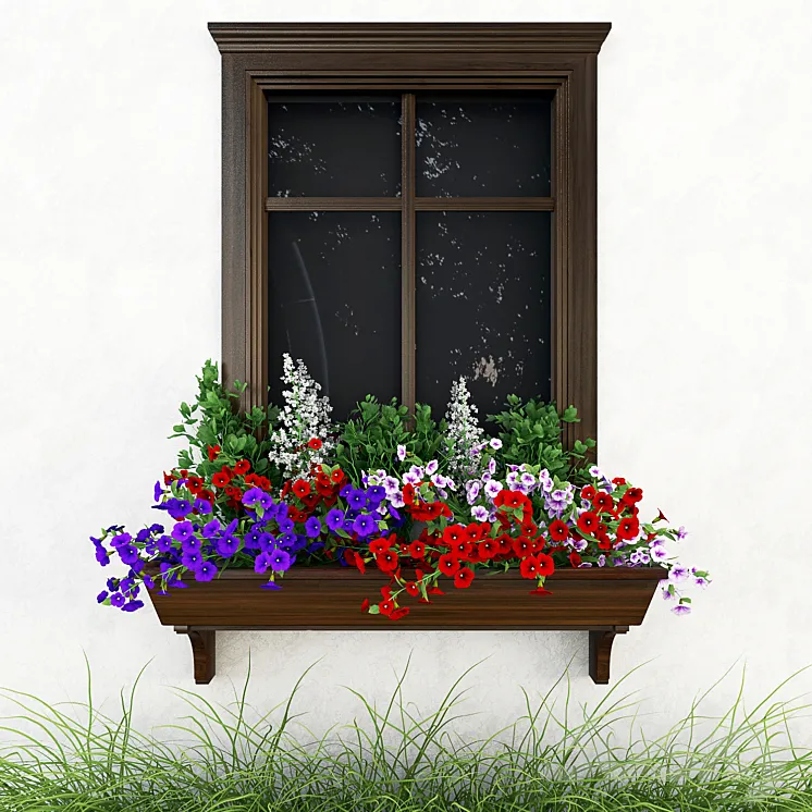 Petunia on the window 3DS Max