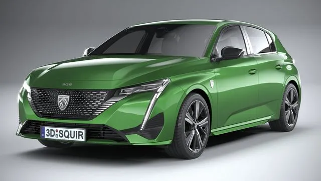 Peugeot 308 Hybrid 2022 3dsMax Model