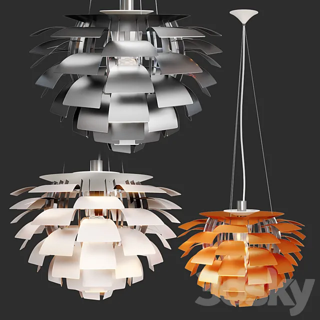 PH Artichoke Pendant 3ds Max