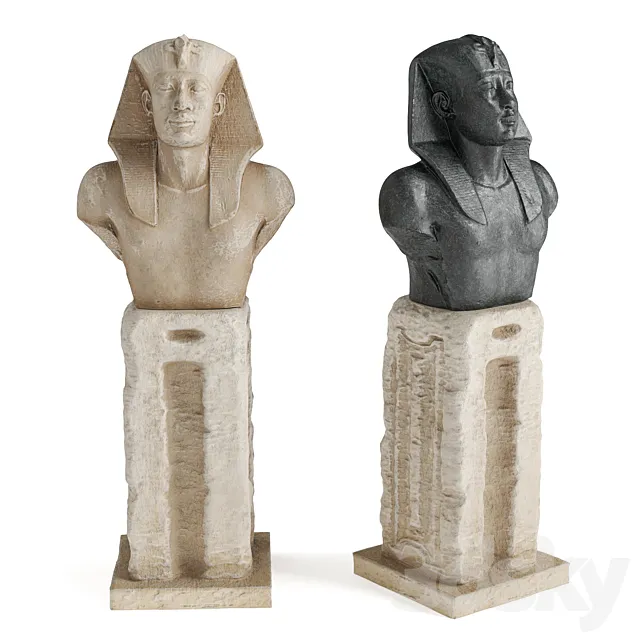 Pharaon Egypt bust 3DSMax File