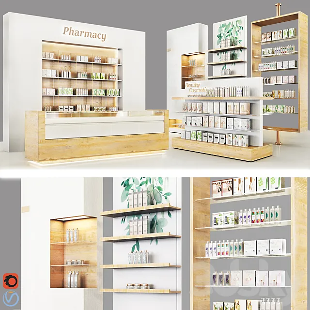 Pharmacy-Cosmetics 3ds Max