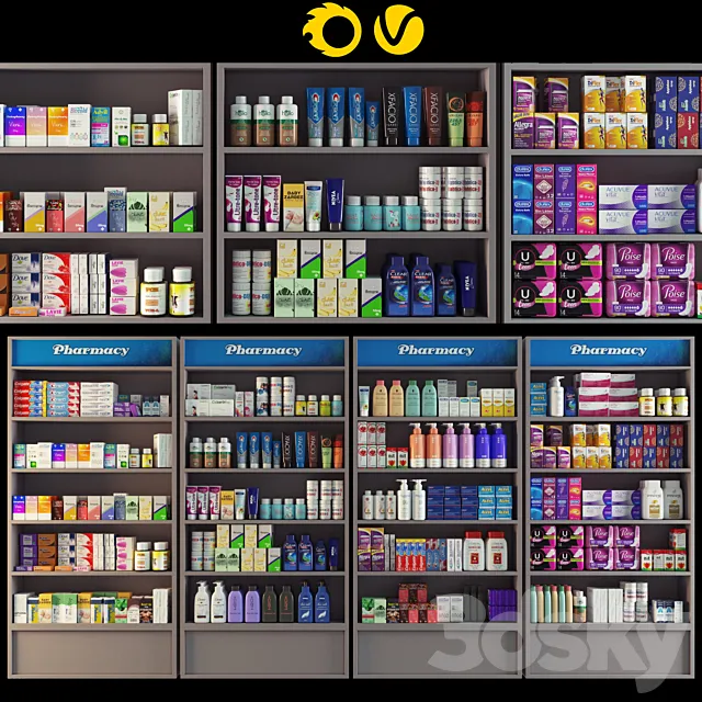 pharmacy showcase vol-01 3DS Max Model