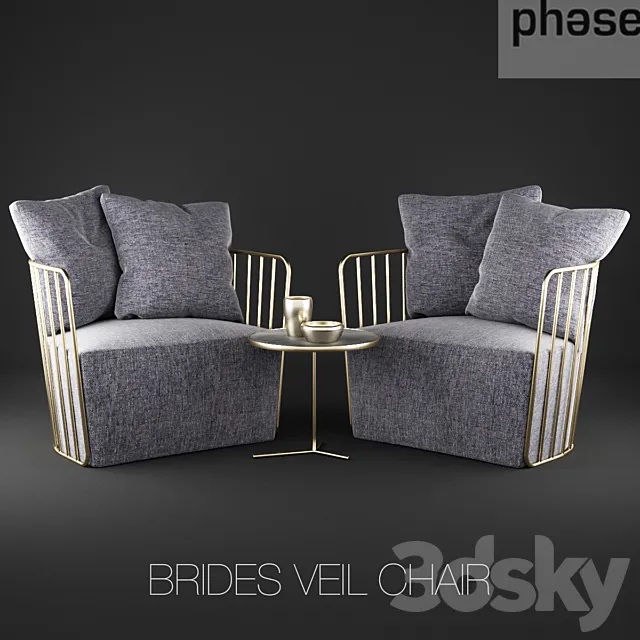 Phase armchair Brides Veil 3DS Max Model