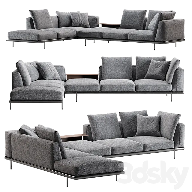 Phil Bonaldo corner sofa 3ds Max