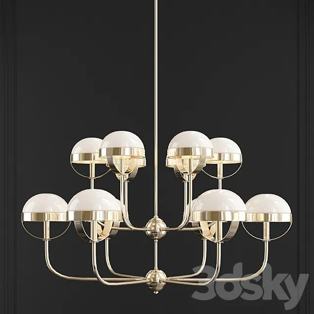 Philippa 12-Light Shaded Chandelier 3ds Max