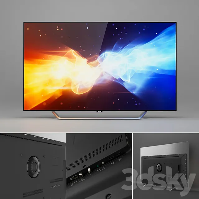 Philips 4K Oled tv 9000 series | 55POS9002 _ 12 with Ambilight backlight 3DS Max Model