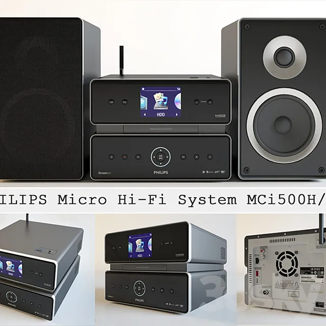 Philips Micro Hi-Fi System MCi500H-12 3ds Max