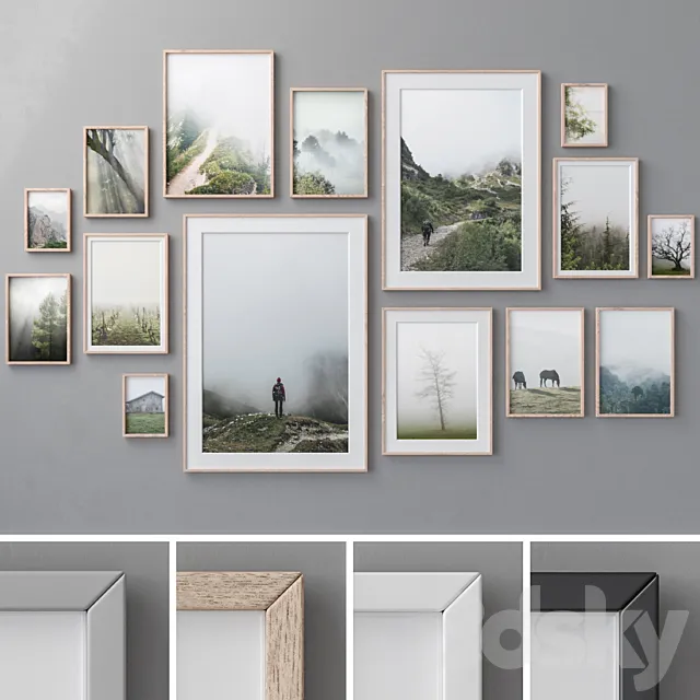 Photo Frames Set 1006 3ds Max