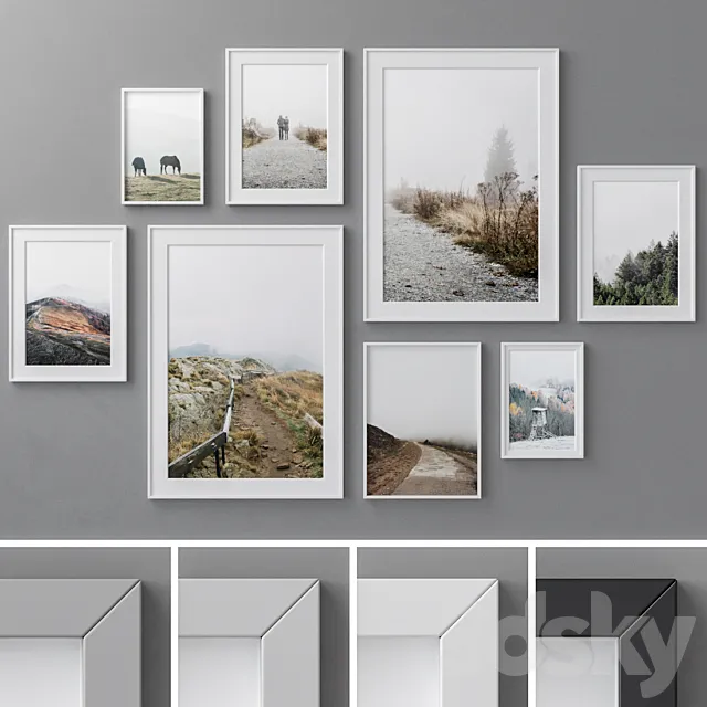 Photo Frames Set 105 3DS Max Model