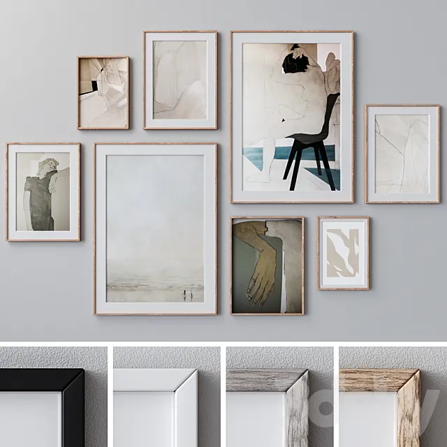 Photo Frames Set 1189 3DS Max Model