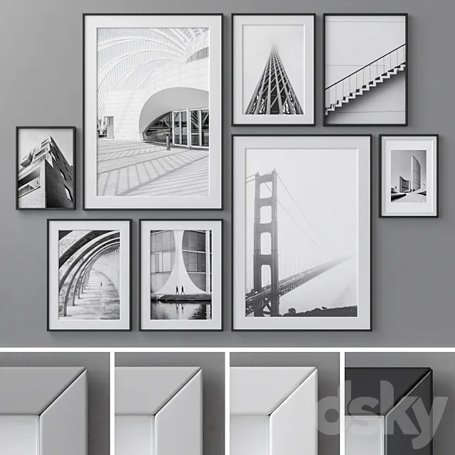 Photo Frames Set 157 3DS Max Model