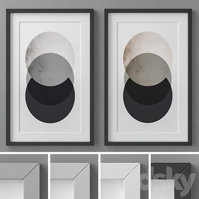 Photo Frames Set 298 3DS Max Model