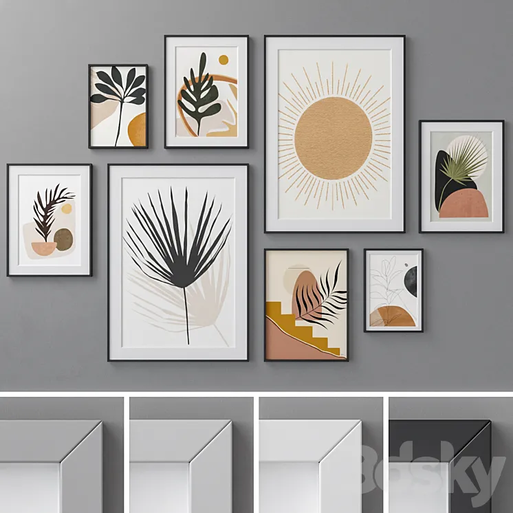 Photo Frames Set 374 3DS Max