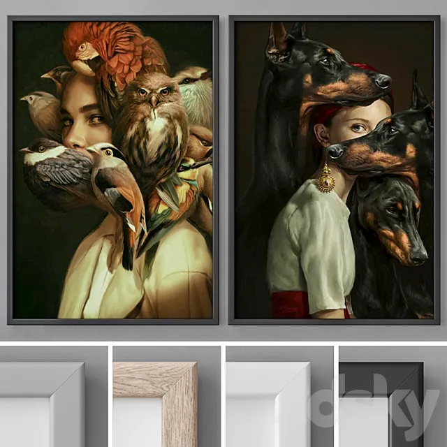 Photo Frames Set 579 3DS Max Model