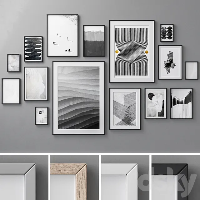 Photo Frames Set 595 3ds Max