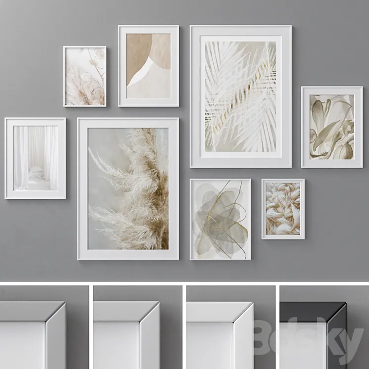 Photo Frames Set 849 3DS Max