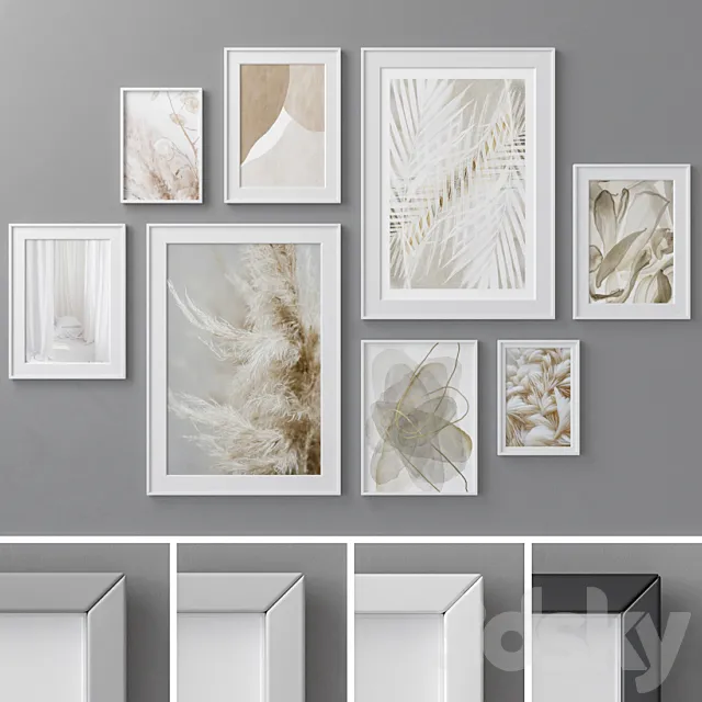 Photo Frames Set 849 3DSMax File