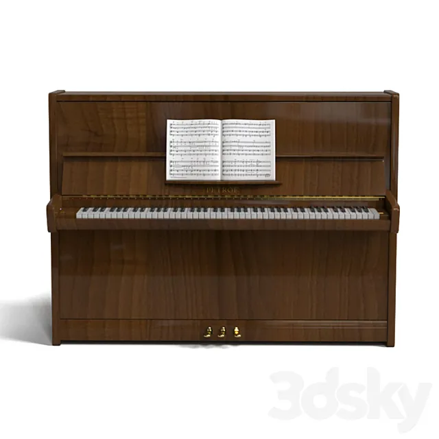 Piano Petrof 3DS Max Model