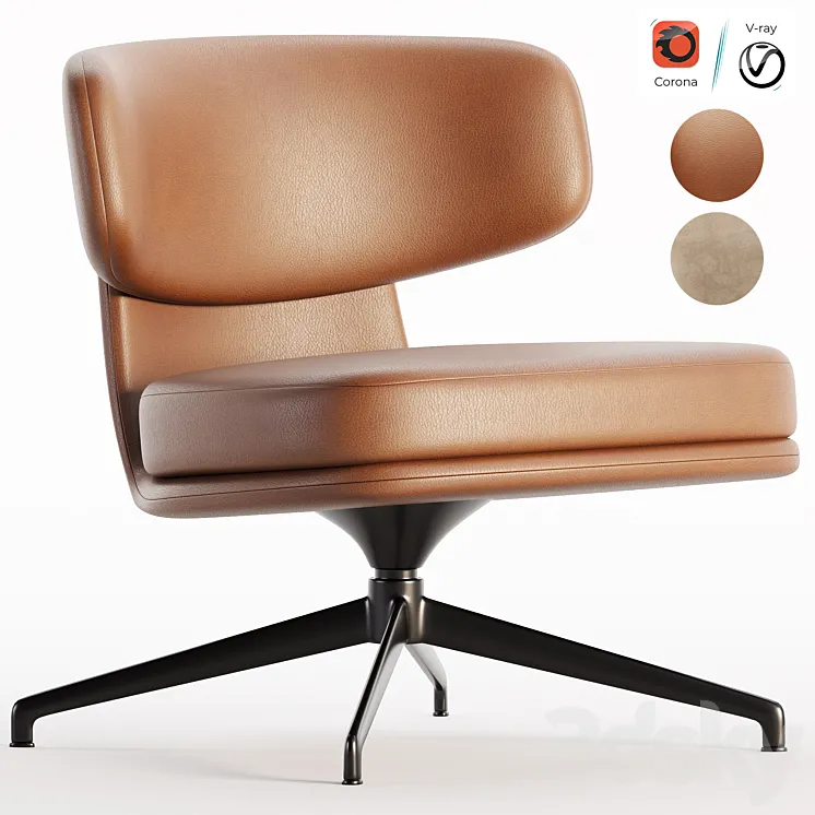 PICCADILLY Easy chair By Molteni & C. 3DS Max Model