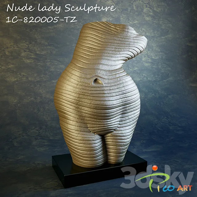 Pico ART Nude lady sculpture 3ds Max