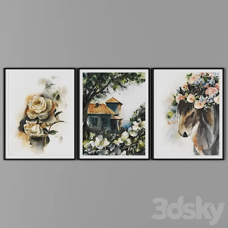 Picture frame set 00049-26 3DS Max