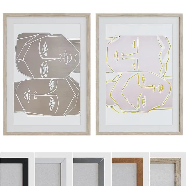 Picture Frame Set 1215 3dsMax Model