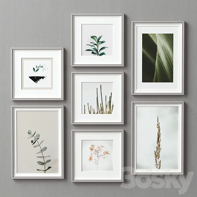 Picture Frames Set-100 3DSMax File