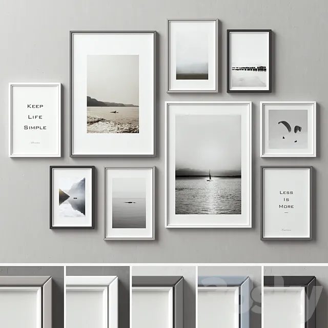 Picture Frames Set-123 3DS Max Model