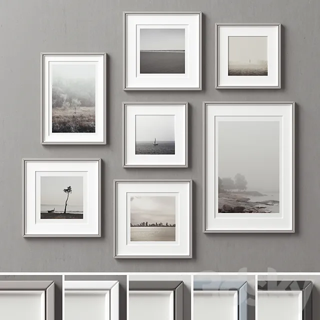 Picture Frames Set -141 3ds Max