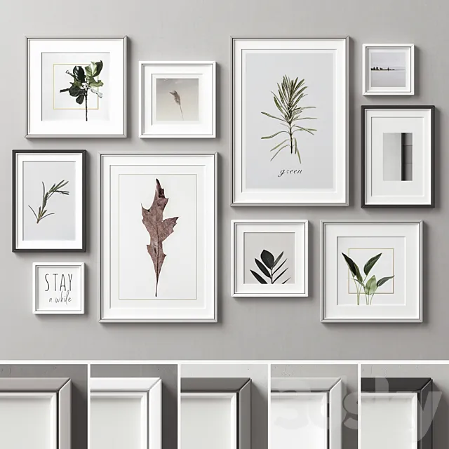 Picture Frames Set -181 3ds Max