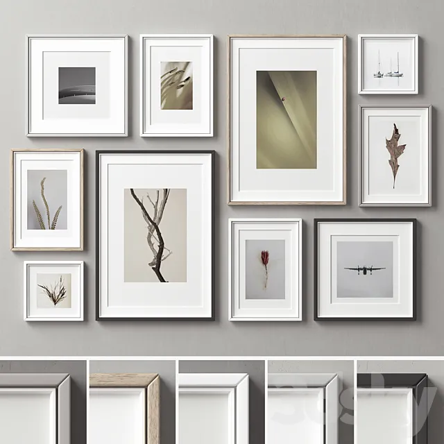 Picture Frames Set -202 3ds Max