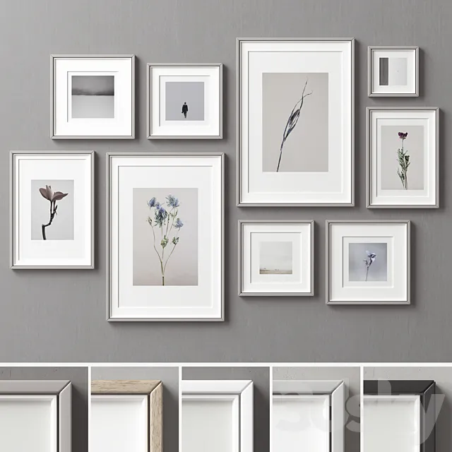 Picture Frames Set -208 3ds Max