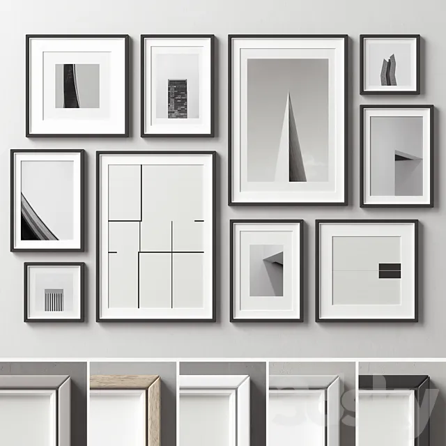 Picture Frames Set -232 3DS Max Model